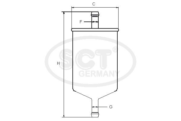 SCT GERMANY Degvielas filtrs ST 308/1